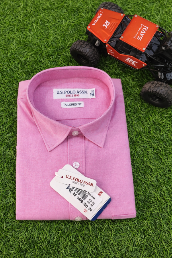 U.S. Polo Assn. Premium Pink Tailored Fit Casual Shirt
